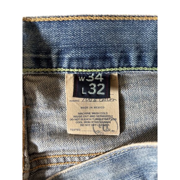 Abercrombie & Fitch Mens Jeans Low Rise Boot Cut Button Fly Y2K Distressed Plaid - Picture 13 of 15